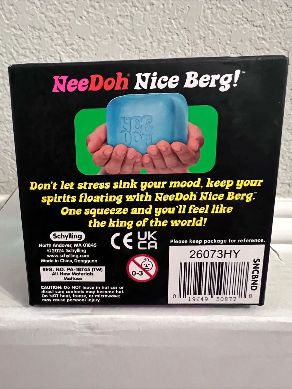 Sealed Authentic NeeDoh Nice Berg Super Solid Squish - Blue💙🧊💙🧊💙